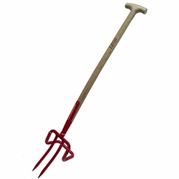 IDEAL IDEAL-Unkrautstecher mit Bajonettzinken, 85 cm Eschen-T-Stiel
