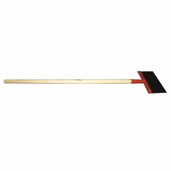HAROMAC 19760003 Stoßscharre Schneeräumer 300mm mit Stiel verschraubt blau/rot