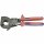 KNIPEX 0304393 Kabelschere, mechanisch Einhand, Ø32mm, 240mm², L250mm, Isoliert