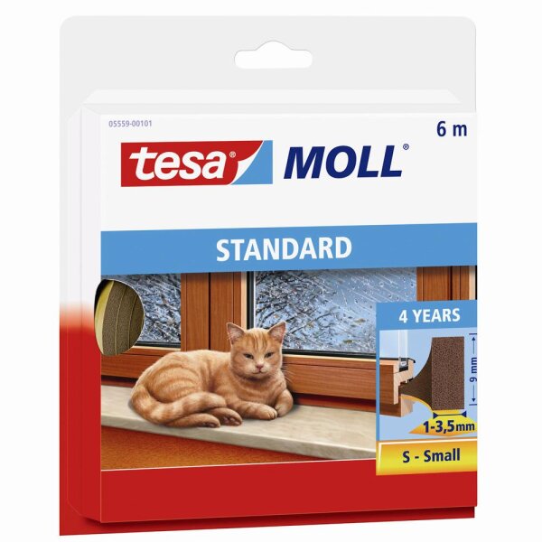 TESA 0555910100 Tesamoll 6m: 9mm braun, Standard