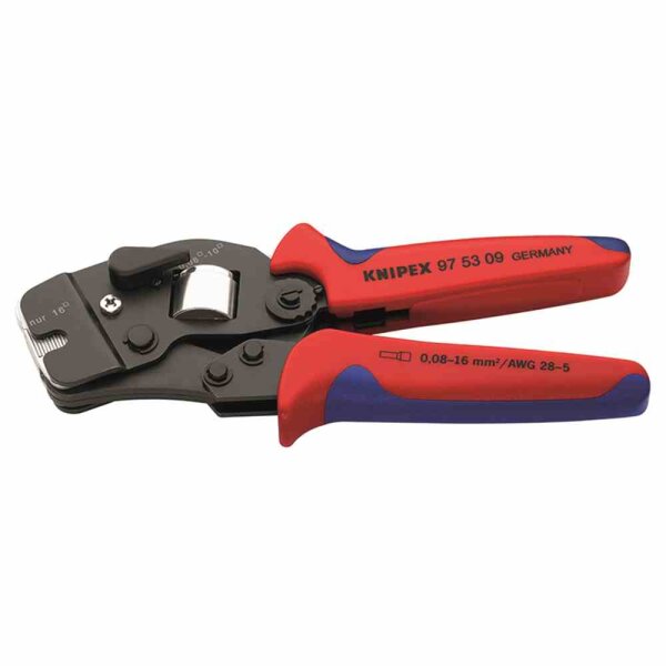 KNIPEX 0304475 Kerbzange, mechanisch, Aderendhülsen, 0,08-16mm², Kerbung