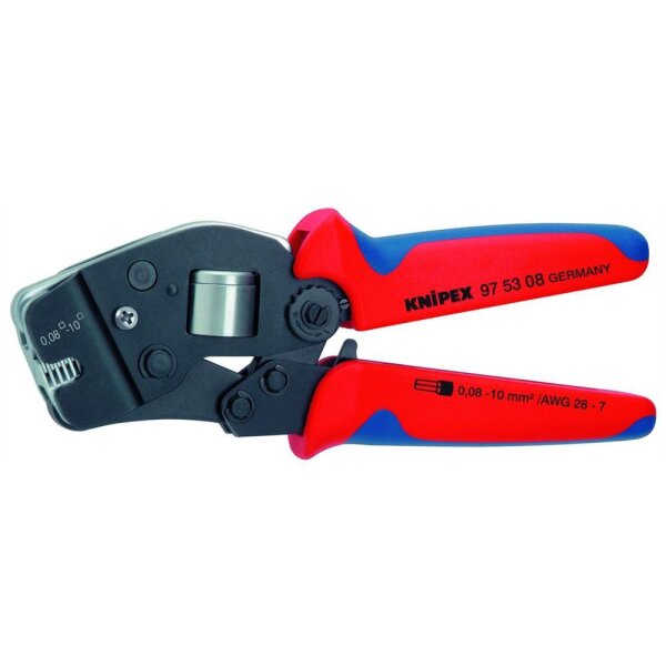 KNIPEX 0304048 Kerbzange, mechanisch, Aderendhülsen, 0,08-10mm², Kerbung