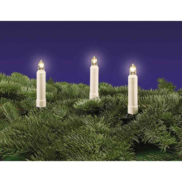 ROTPFEIL LED-Lichterkette 15er außen Toplampen klar 16 V/0,1 W LED-Toplampen E10