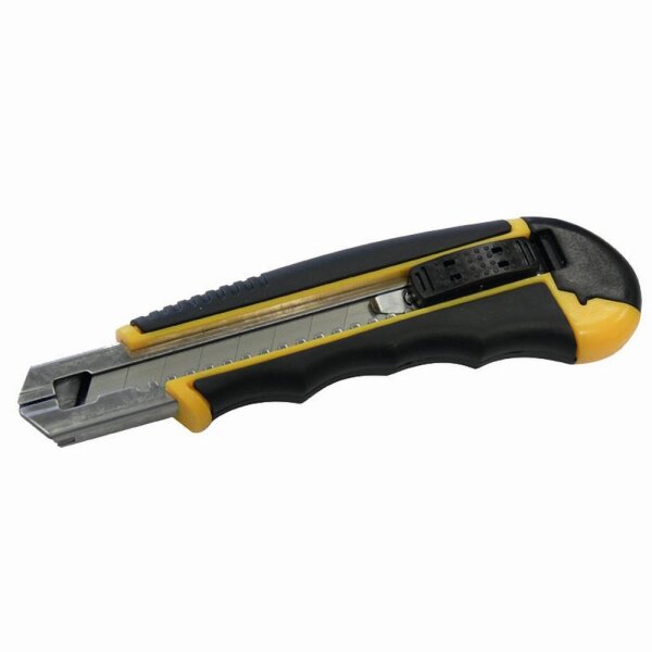 IRONSIDE Cuttermesser 18mm inkl. Magazin 6 Klingen Zwei-Komponenten-Kunststoffgriff 127007
