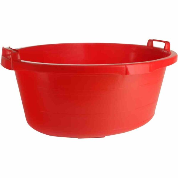 LOCKWEILER Wanne oval 75 cm/60 l rot hochstehende Griffe