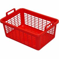 LOCKWEILER Wäschekorb eckig 45 l, 62 cm, rot