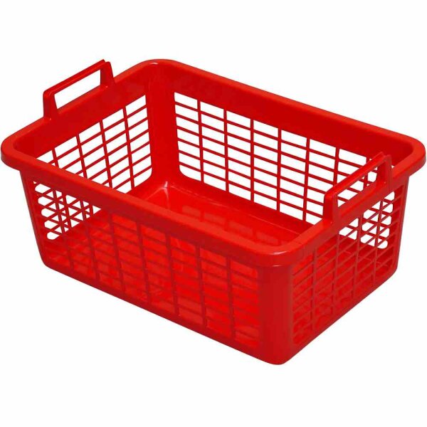 LOCKWEILER Wäschekorb eckig 80 l, 80 cm, rot