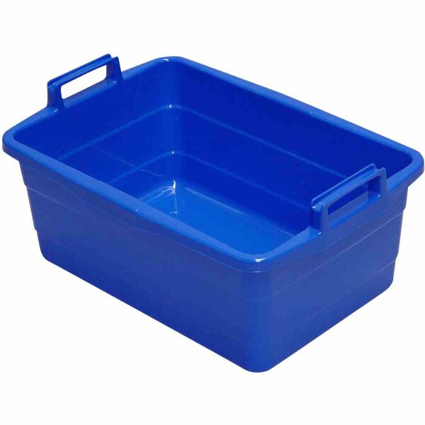 LOCKWEILER Wanne eckig 62 cm/45 l blau hochstehende Griffe