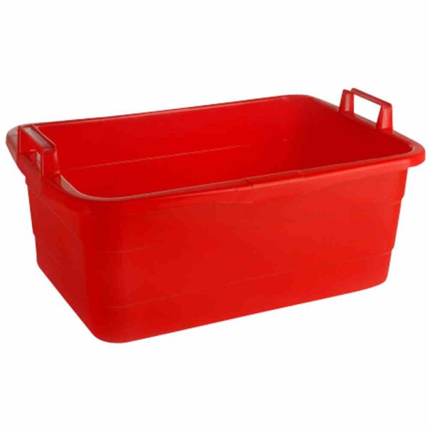 LOCKWEILER Wanne eckig 62 cm/45 l rot hochstehende Griffe