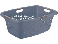 ROTHO Wäschekorb 50 l FLOWERS horizon blue