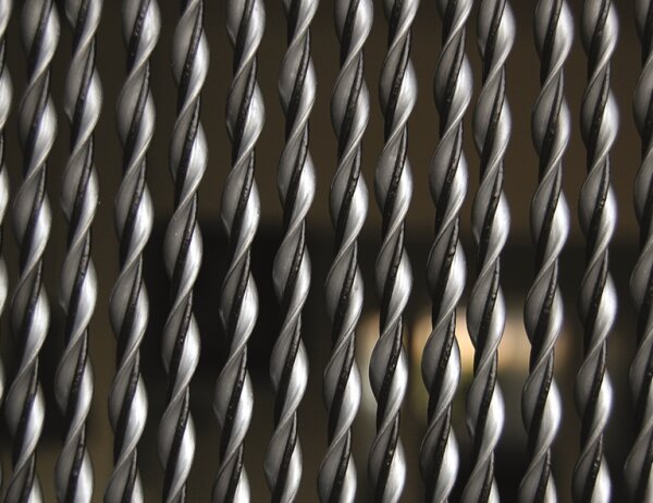 LA TENDA Türvorhang RIVA 3 100x230 cm silber/schwarz