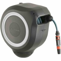 GARDENA Wand-Schlauchbox Schlauchtrommel RollUp M 20 Meter weiß