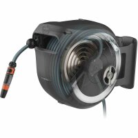 GARDENA Wand-Schlauchbox Schlauchtrommel RollUp M/L 25 Meter weiß