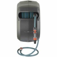 GARDENA Wand-Schlauchbox Schlauchtrommel RollUp M/L 25 Meter weiß