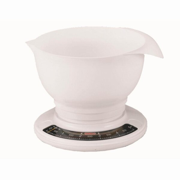 SOEHNLE Küchenwaage Culina Pro, Analog Feinwaage Waage, Rührschüssel, 5kg