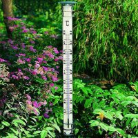 TFA DOSTMANN Jumbo-Gartenthermometer aus Metall Höhe 115 cm, Kopf und Fuss