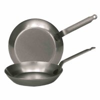 TURK Eisenpfanne 24 cm flach mit Stiel und Öse