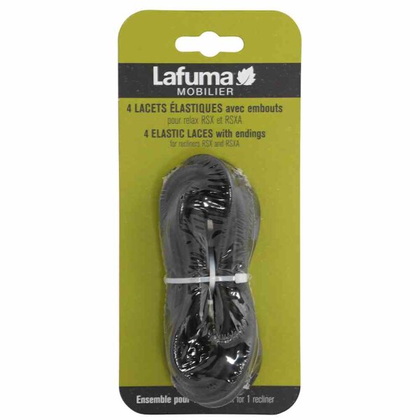 LAFUMA LFM23220247 Gummischnüre mit Endkappe, Farbe schwarz