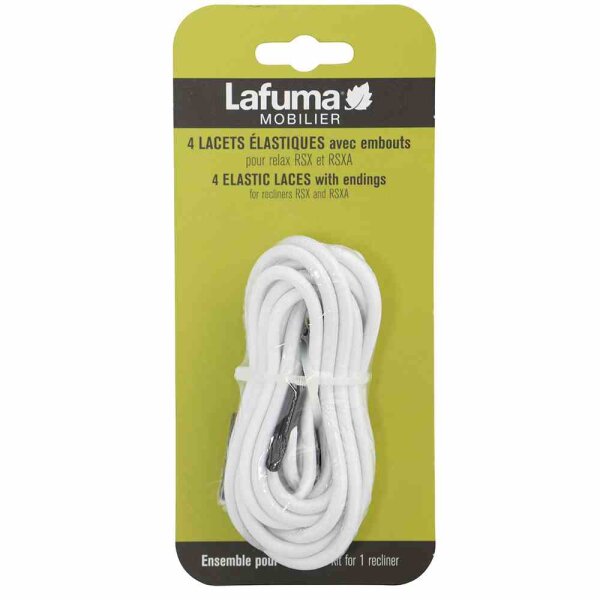 LAFUMA LFM23220020 Gummischnüre mit Endkappe, Farbe weiß
